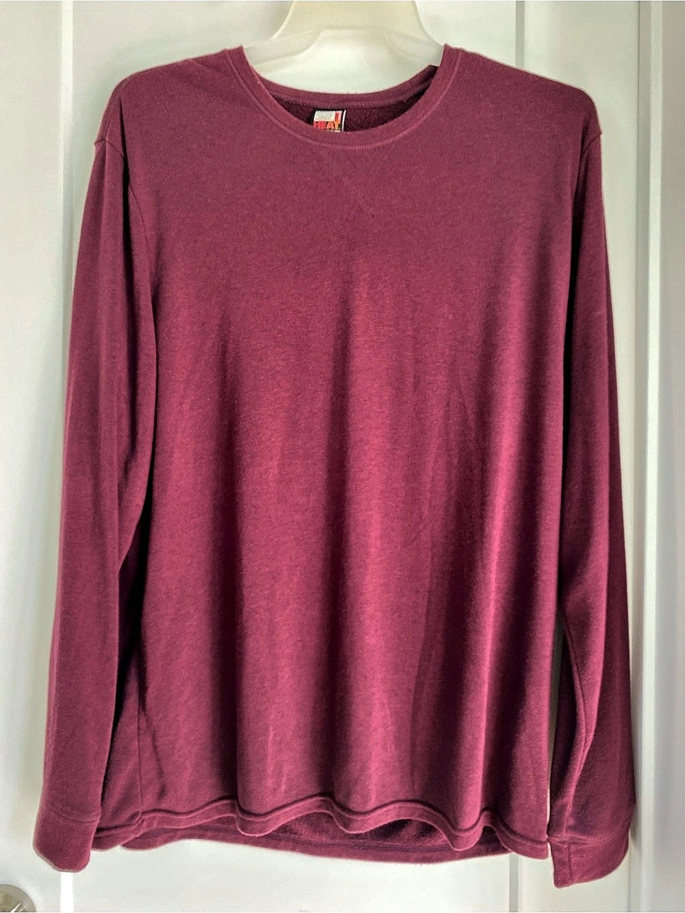 Weatherproof 32 Degrees Heat Long Sleeve Thermal in burgundy